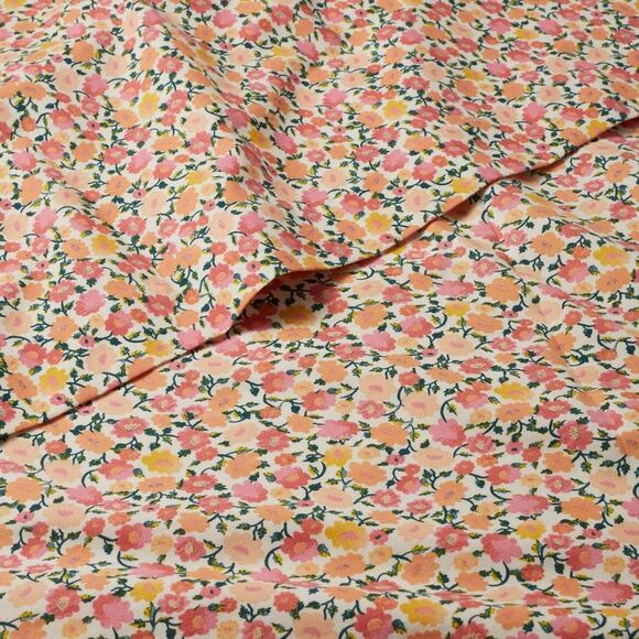 Full Printed Cotton Percale Sheet Set Floral - Opa Pink - Picture 3 of 4
